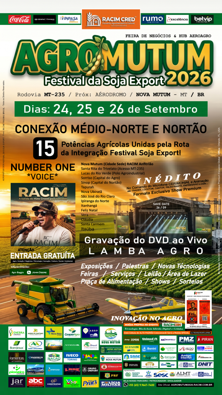 Gravação do DVD ao Vivo LAMBA AGRO, comandado pela voz número um do estado, Kaio Racim ("Number One Voice") trazendo um formato exclusivo de Show Premium que vai sacudir o Brasil!